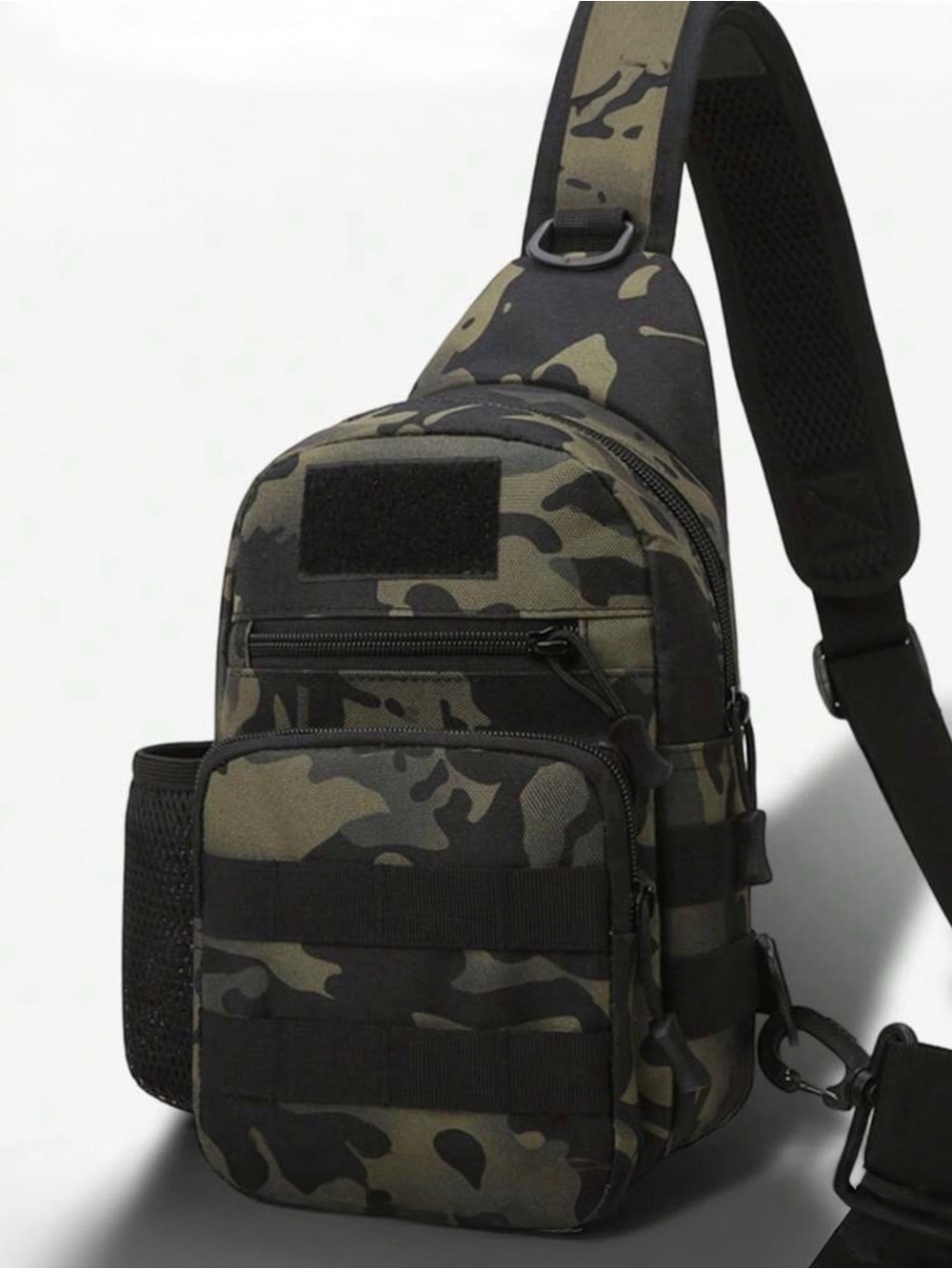 Tactical Camouflage Sling Bag - Olive Camo